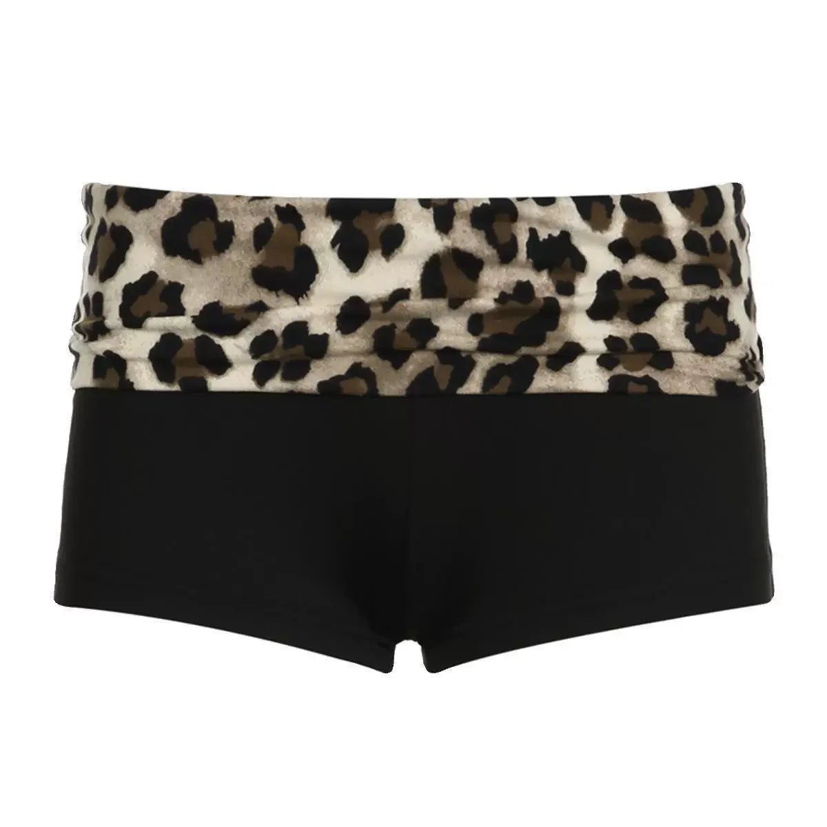 Women's Leopard Low Waist Slim Shorts