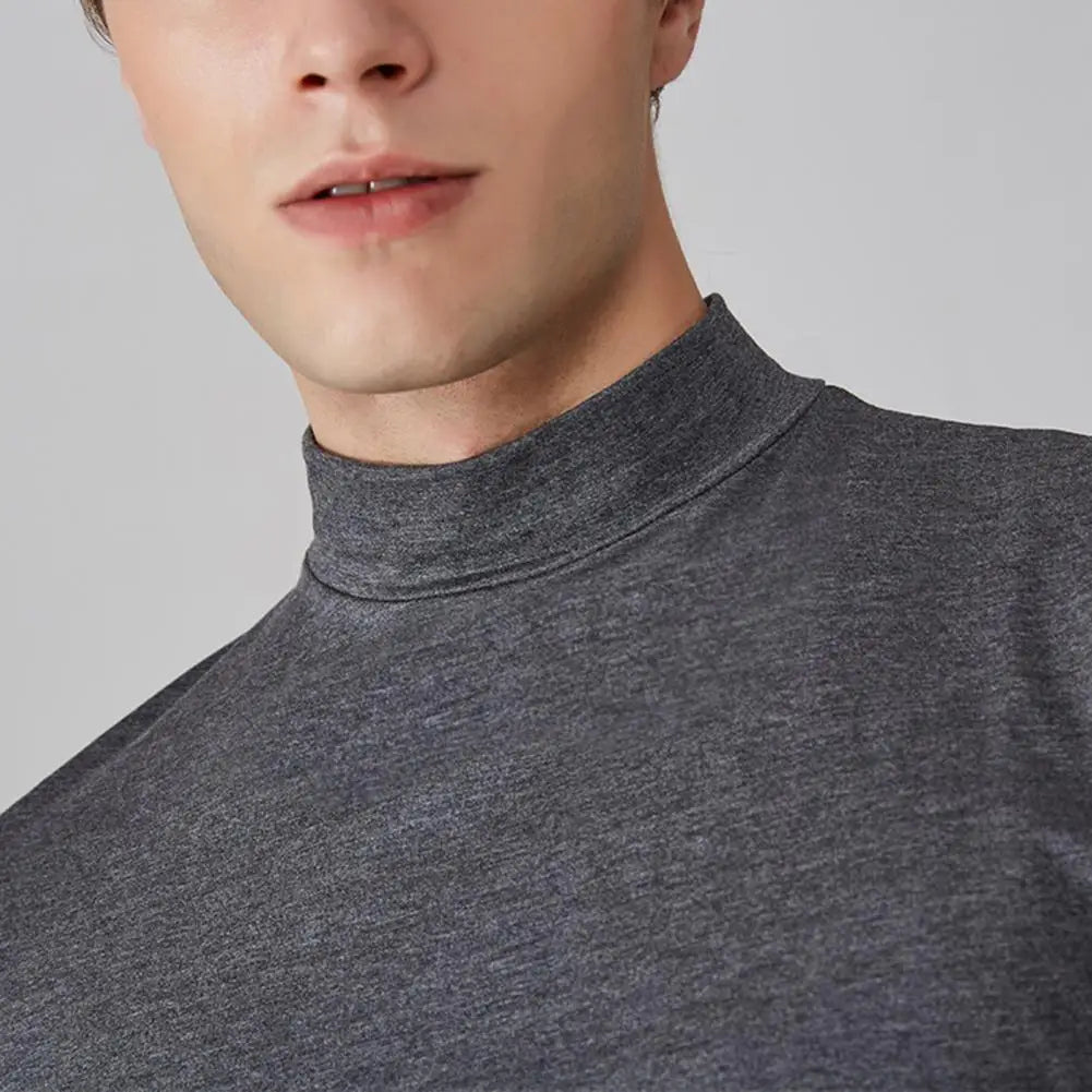 Men's Half High Collar Slim Fit T-shirt