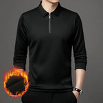 Load image into Gallery viewer, Male Long Sleeve Zipper Polo Shirt
