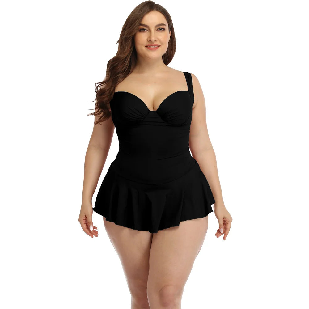 New Stylish One Piece Large Size Women's Swimwear 2025 Bikini