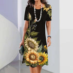 Load image into Gallery viewer, Women&#39;s Sunflower Fashion Dress
