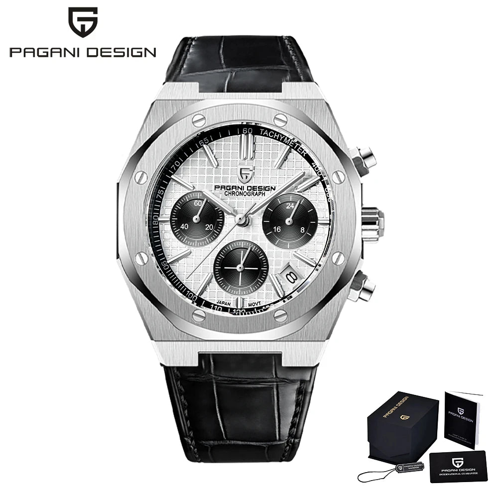Men's Quartz Sapphire Stainless Steel Watch
