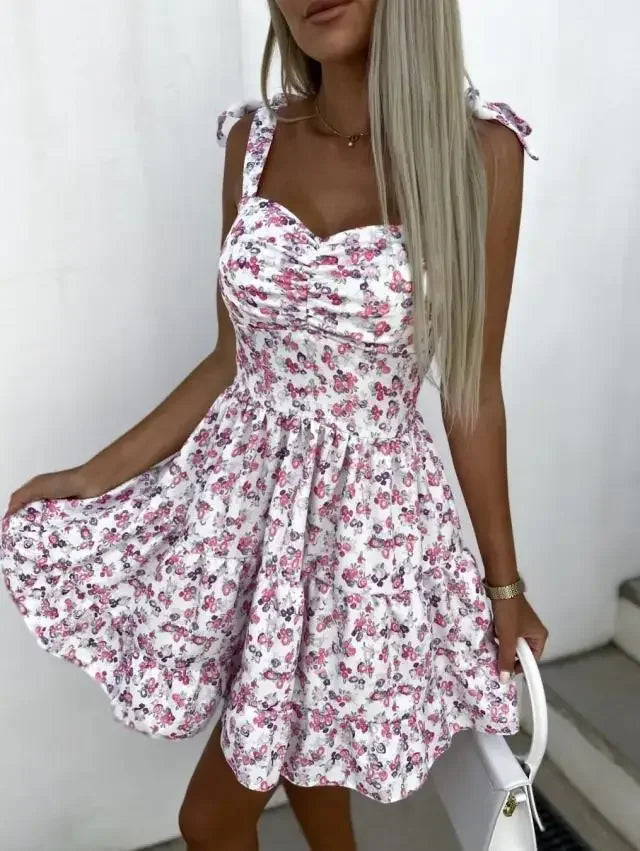 Women's Fashion Mini Floral Dress