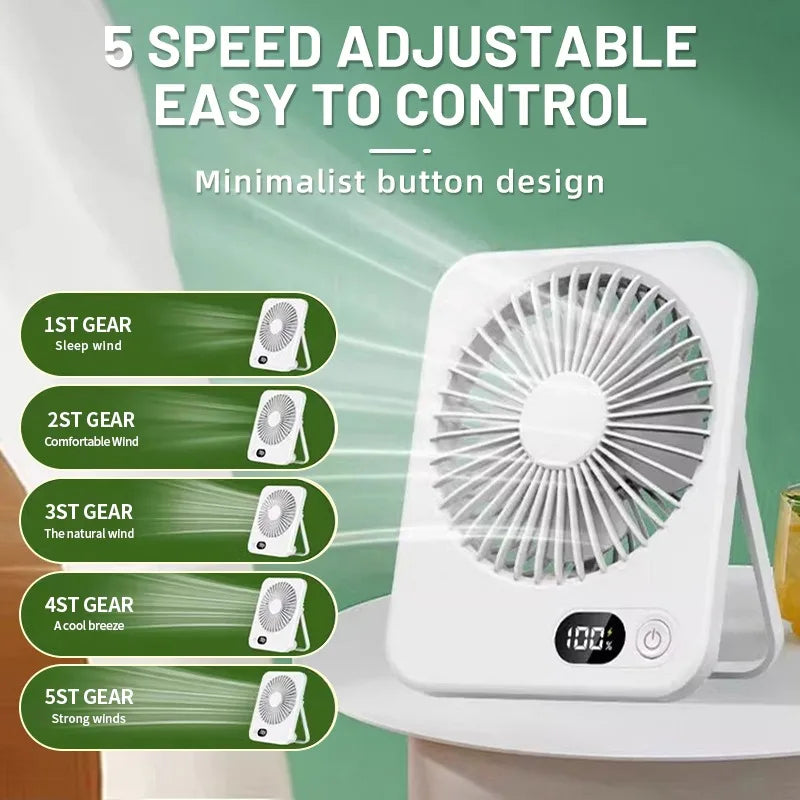 Mini USB Rechargeable Portable Desktop Fan