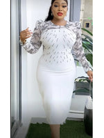 Load image into Gallery viewer, Plus Size Fashion Dashiki Ankara Lace Maxi Dress
