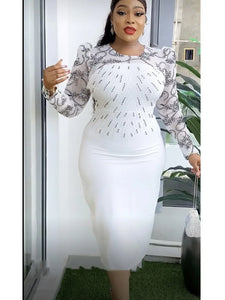 Plus Size Fashion Dashiki Ankara Lace Maxi Dress