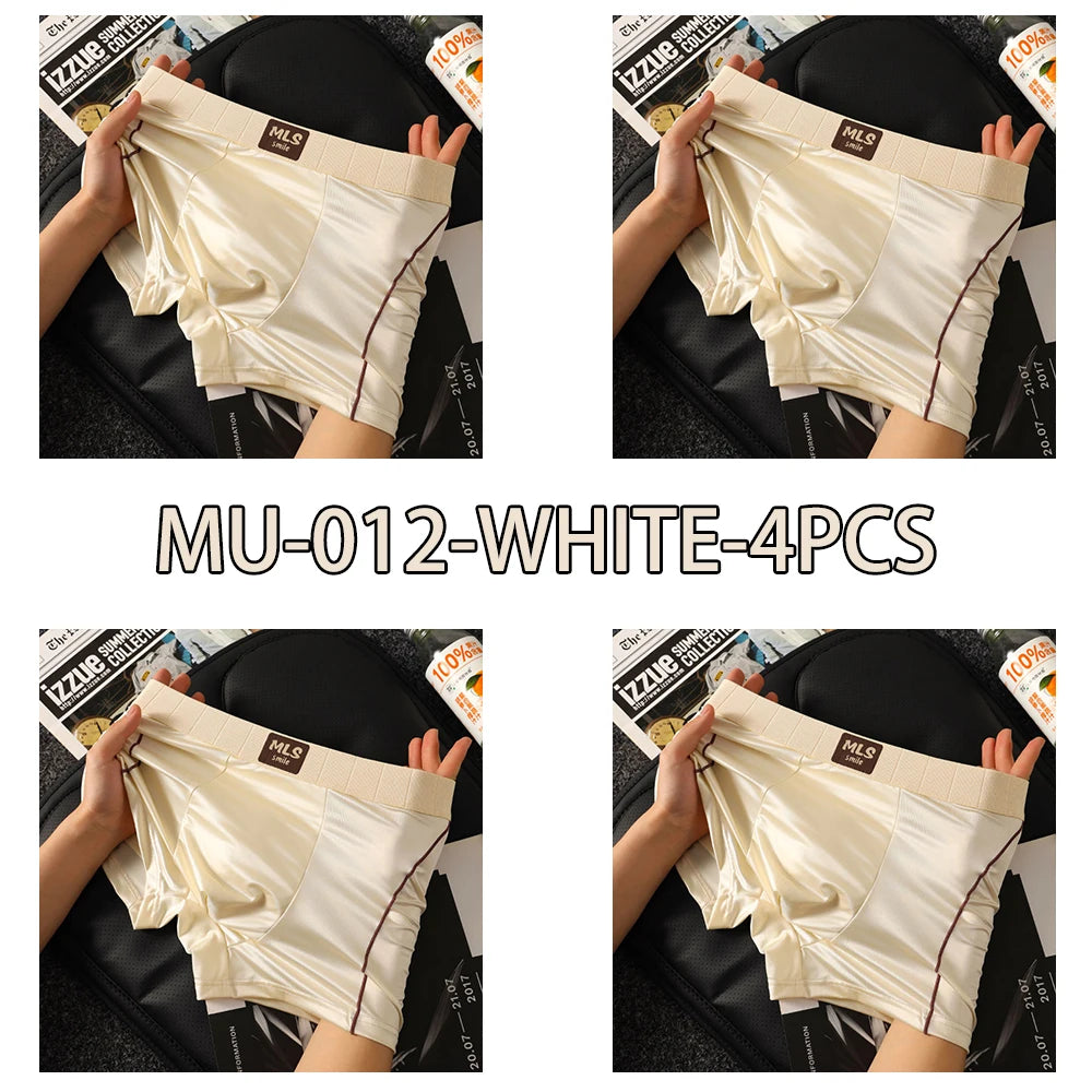 Men’s Lightweight Breathable Satin Silk Boxers