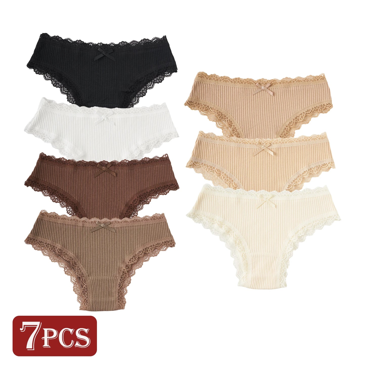 7 Pack of New Fashion Cotton Women's Briefs.