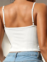 Load image into Gallery viewer, Women&#39;s V-neck White Camisole Top

