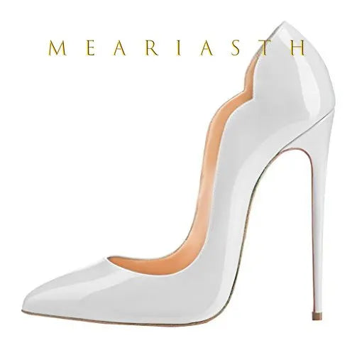 Women's 12cm High Heels Patent Leather Shoes.