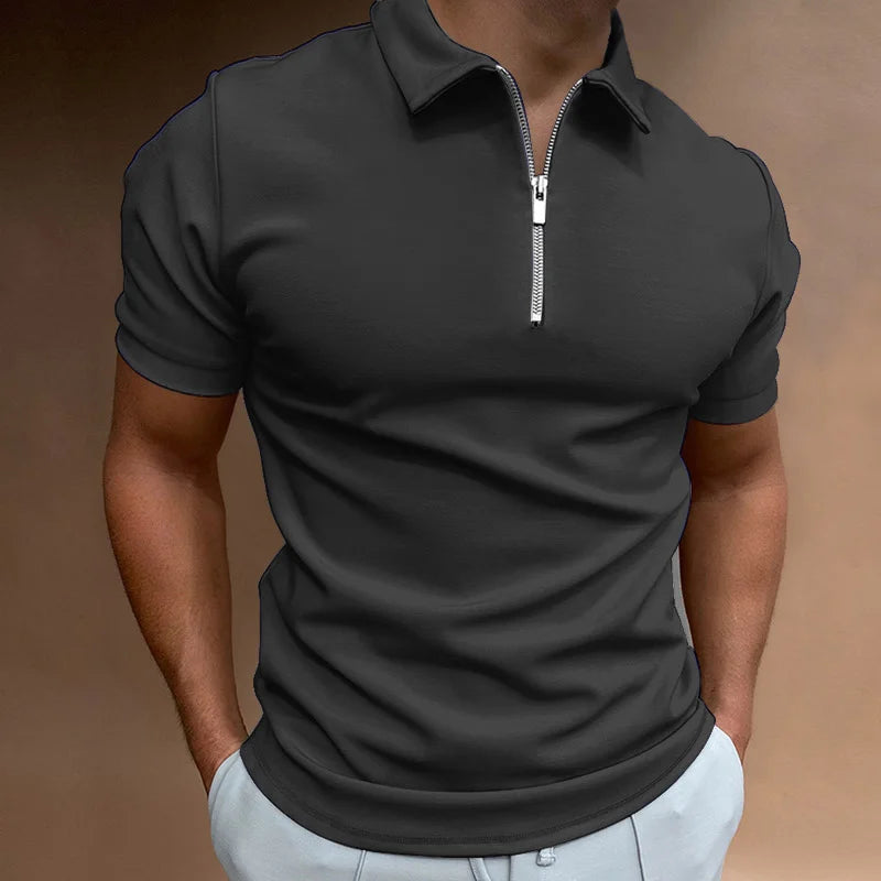 Men Stripe Polo Shirt