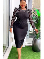 Load image into Gallery viewer, Plus Size Fashion Dashiki Ankara Lace Maxi Dress
