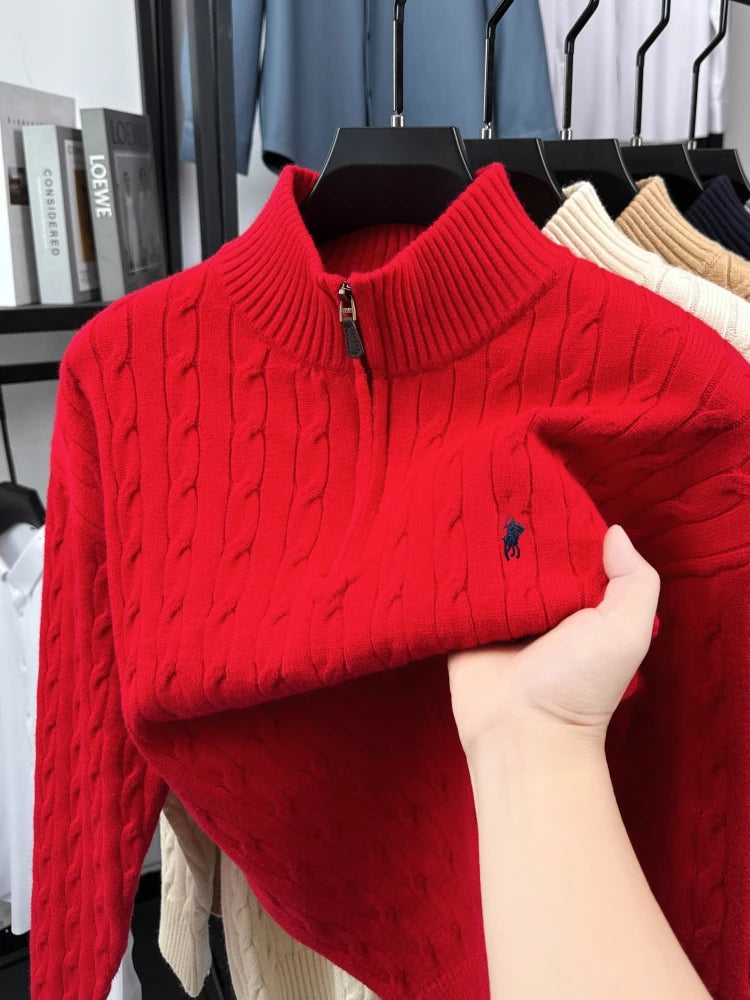 Men's Stand Up Collar Sweater