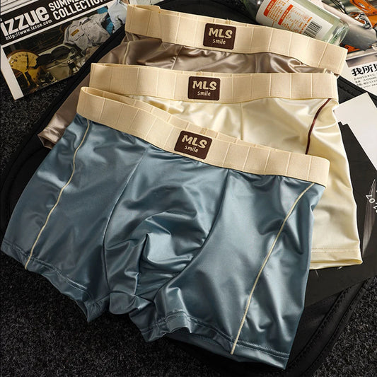 Men’s Lightweight Breathable Satin Silk Boxers