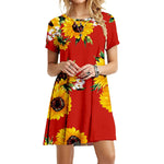 Load image into Gallery viewer, Hot Sale Boho Sunflower Dress
