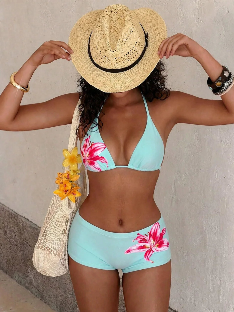 2 Piece Floral Swim Outfit