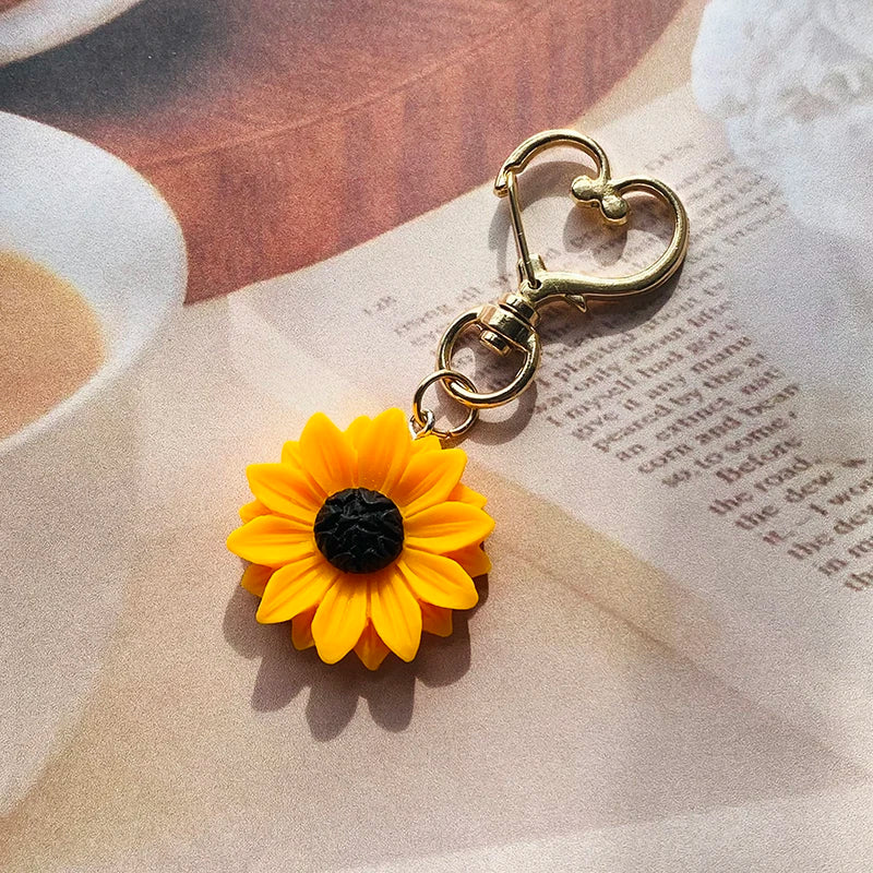 Creative Sunflower Love Heart Keychains