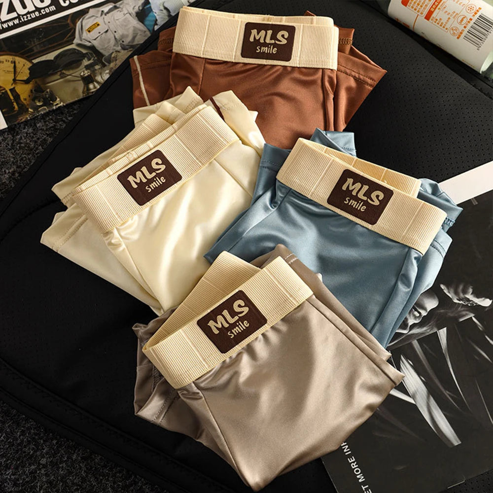 Men’s Lightweight Breathable Satin Silk Boxers
