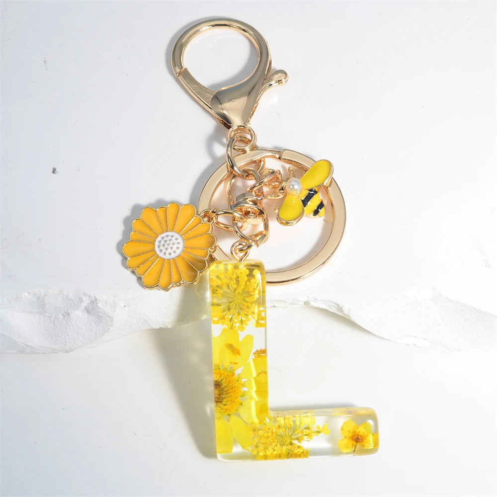 Cute Artificial Pearl Bee Pendant Keychain