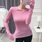 Load image into Gallery viewer, Women&#39;s Slim-Fitting Long Sleeves Elastic Fabric Top
