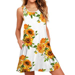 Load image into Gallery viewer, Women&#39;s Sunflower Casual Dress

