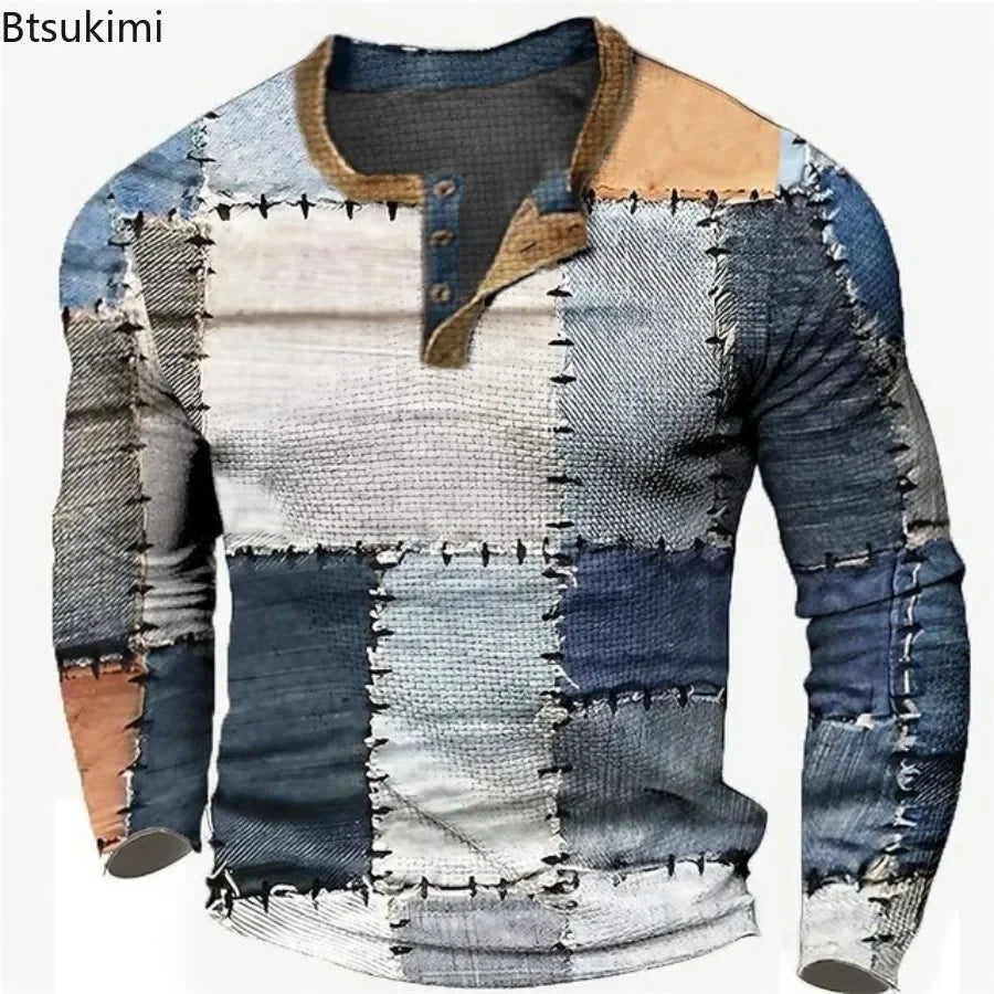 Oversized 6XL Men's Long Sleeve Top