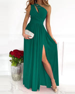 Load image into Gallery viewer, Women&#39;s Long Elegant One-shoulder Dress

