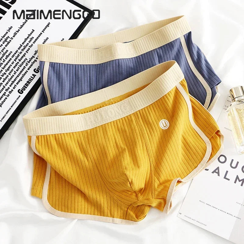 Men's 100% Cotton Solid Striped Boxers