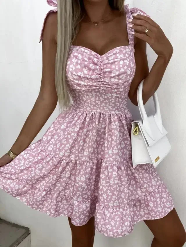 Women's Fashion Mini Floral Dress