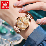 Load image into Gallery viewer, OLEVS Women Luxury Jewelry Quartz Watch Waterproof Stainless steel Strap Rose Gold Watch for Women Fashion Watch Bracelet Set
