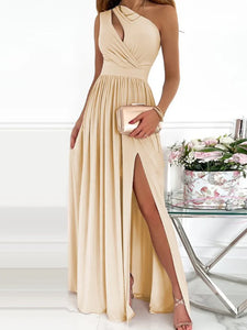 Women's Long Elegant One-shoulder Dress
