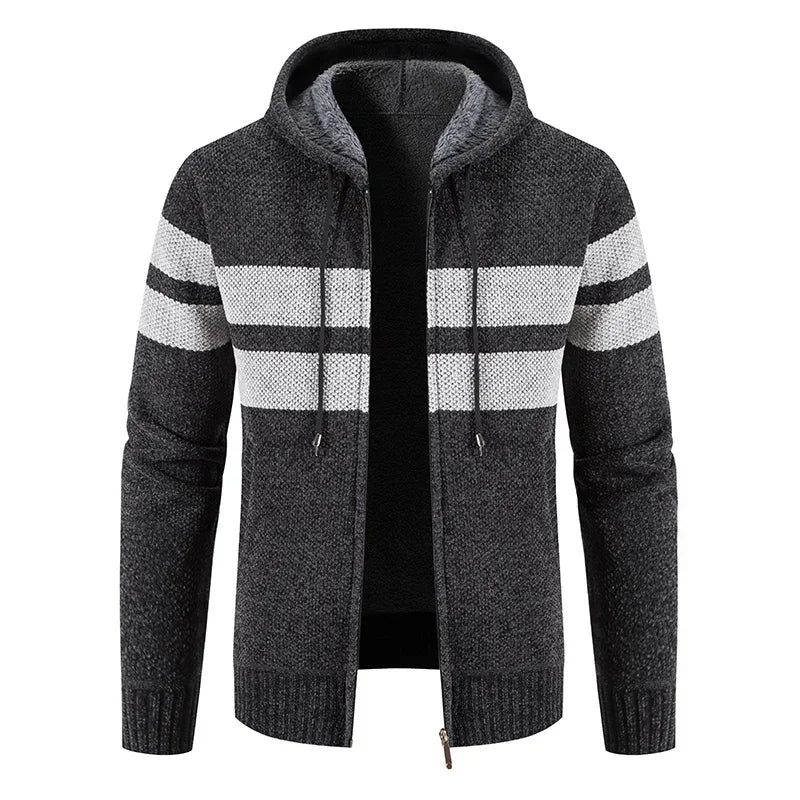 Men's Hooded Cardigan Sweater