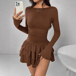 Load image into Gallery viewer, Women Elegant Flare Sleeve High Waist Bodycon Dress
