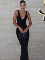 Load image into Gallery viewer, Trendix Knitted Elegant Long Backless Dress
