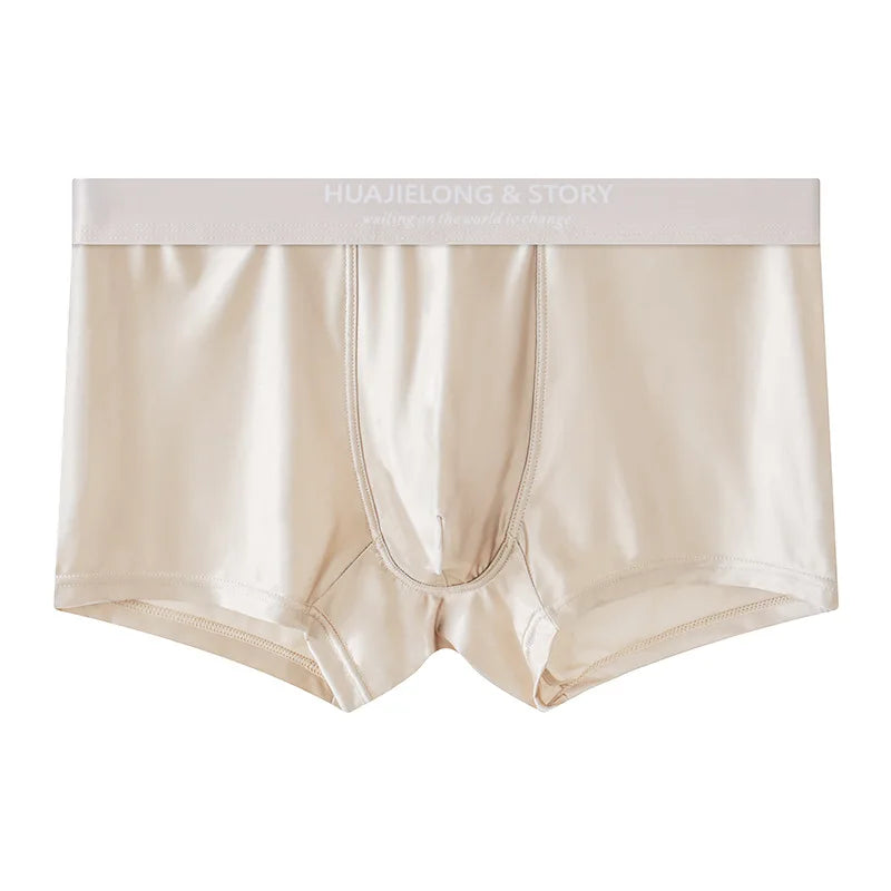 Men's Breathable Thin Satin Silk Boxers