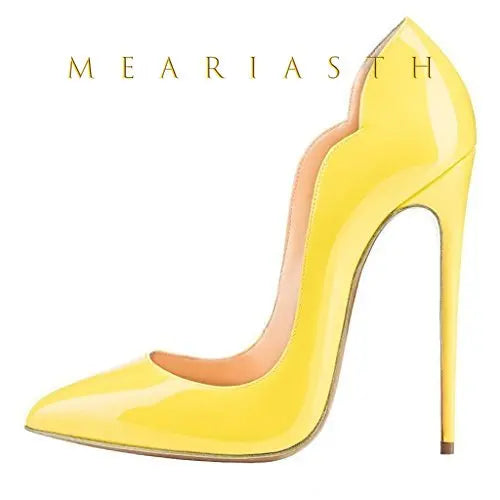 Women's 12cm High Heels Patent Leather Shoes.