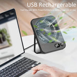 Load image into Gallery viewer, Mini USB Rechargeable Portable Desktop Fan
