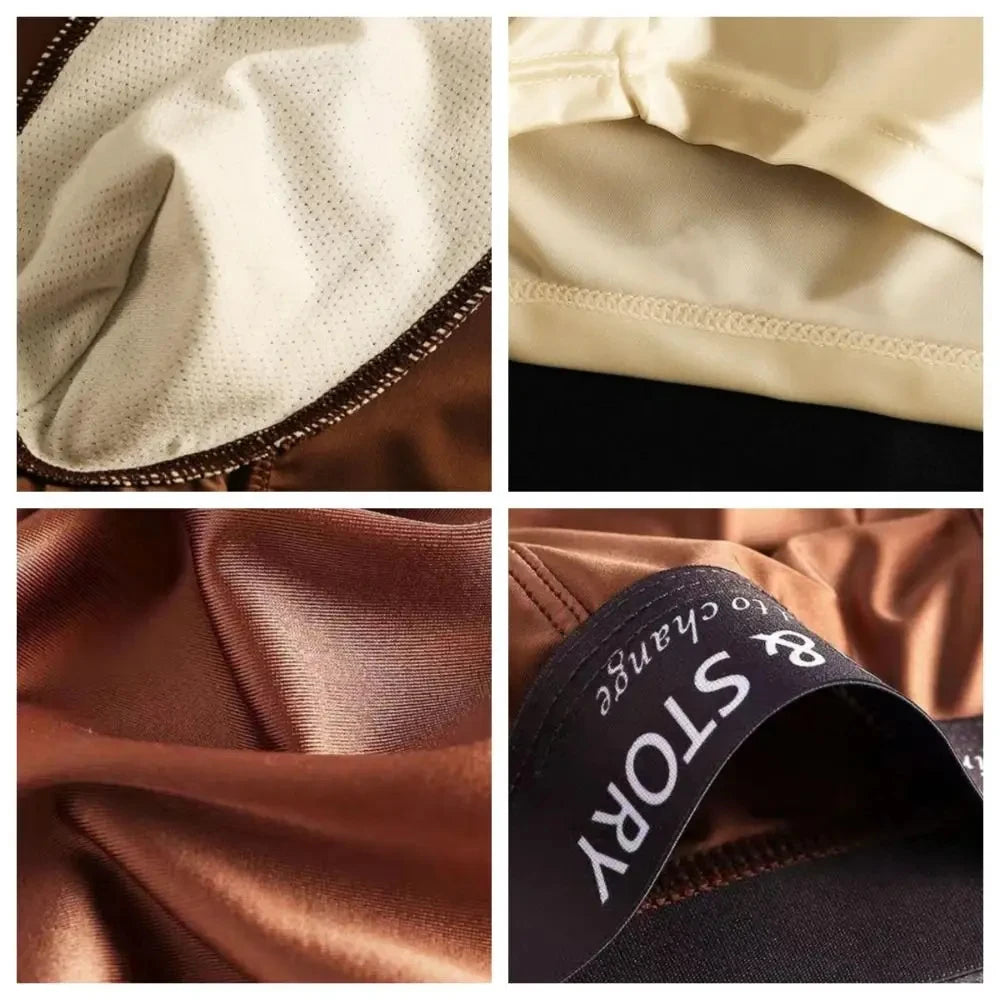 Men's Breathable Thin Satin Silk Boxers