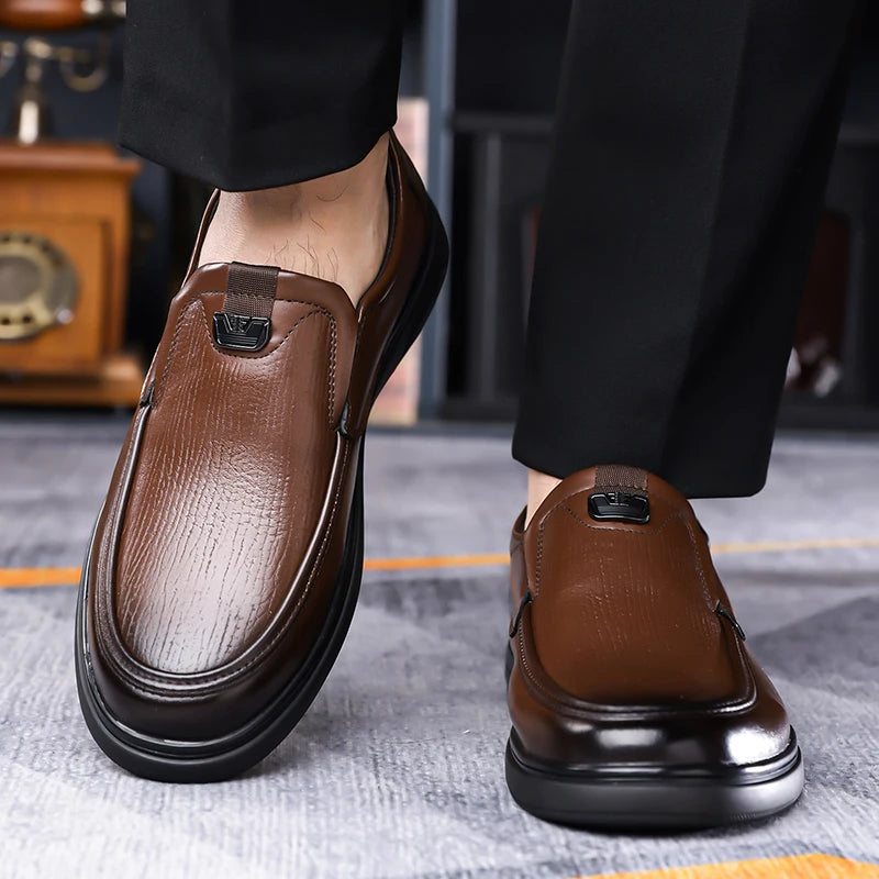 Men's Genuine Leather Shoes Durable for Long-Time Wear