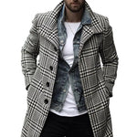 Load image into Gallery viewer, Gentleman&#39;s Checkered Trench Coat
