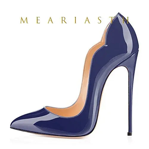 Women's 12cm High Heels Patent Leather Shoes.