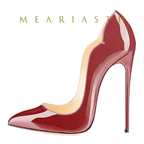 Women's 12cm High Heels Patent Leather Shoes.