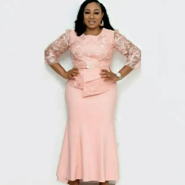 4XL 5XL Plus Size Long Maxi Dress