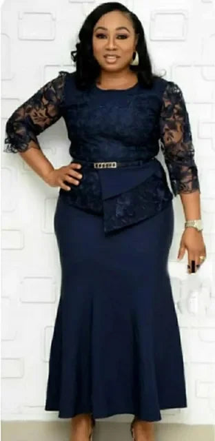 4XL 5XL Plus Size Long Maxi Dress