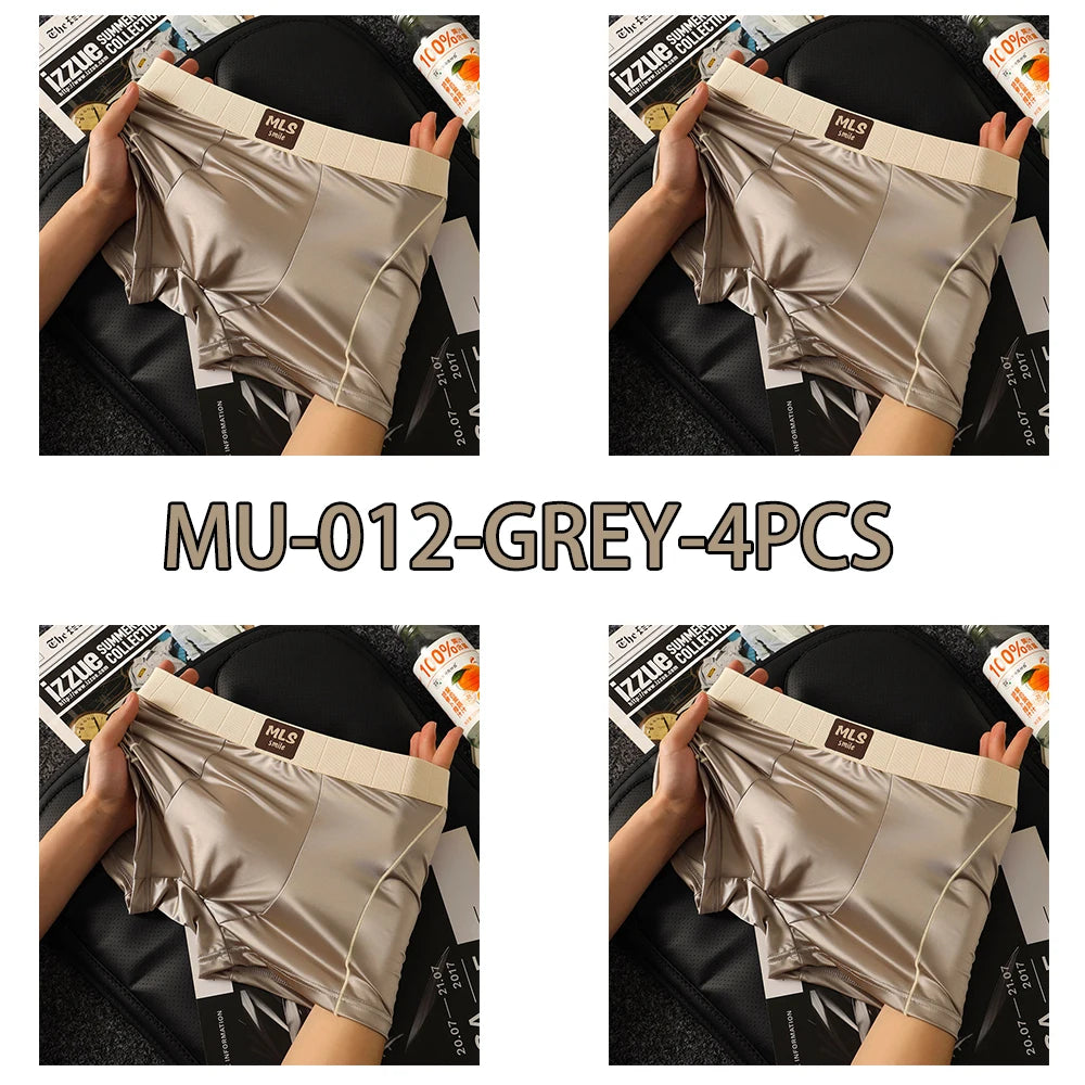 Men’s Lightweight Breathable Satin Silk Boxers