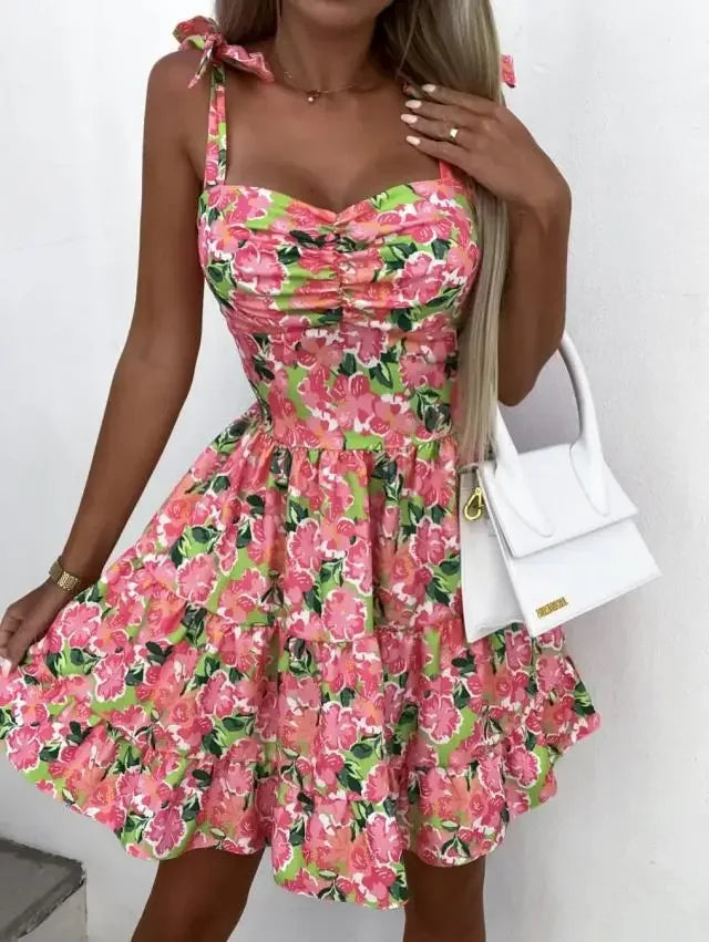 Women's Fashion Mini Floral Dress