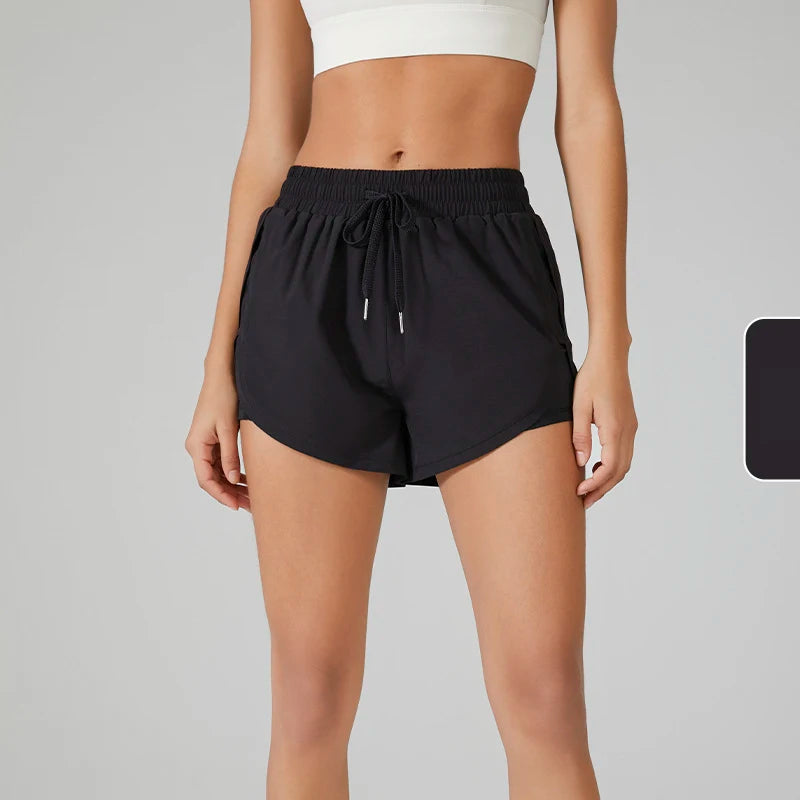 Women Elastic Yoga Shorts