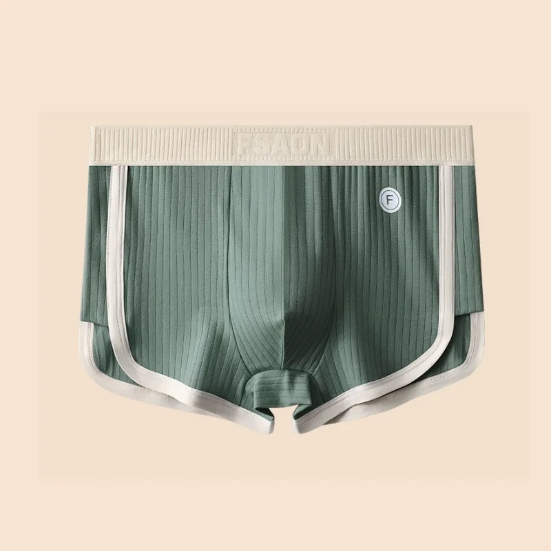 Men's 100% Cotton Solid Striped Boxers