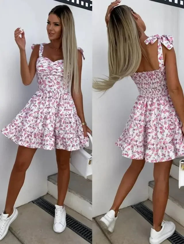 Women's Fashion Mini Floral Dress