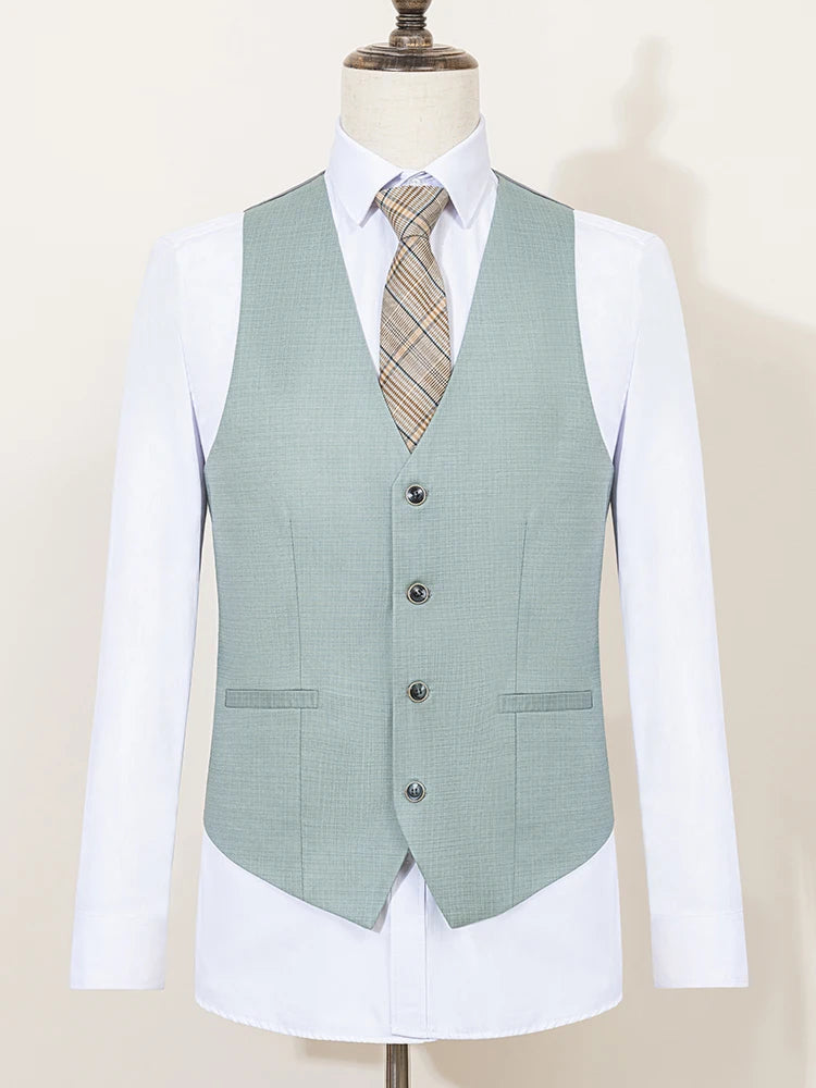 Men's Green Slim Fit Formal Business Suit